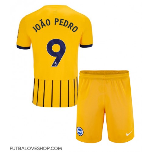 Dres Brighton Joao Pedro #9 Preč pre deti 2024-25 Krátky Rukáv (+ trenírky)